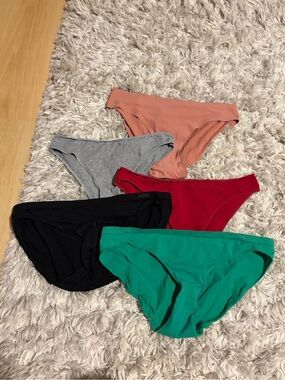 Bikini Brief Set - Coral, Gray, Red, Black, Green